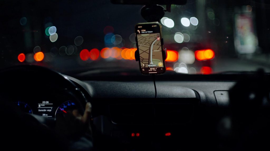 Barcelona street and taxi — taxi near me